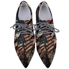 Flag Usa American Flag Pointed Oxford Shoes by uniart180623