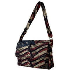 Flag Usa American Flag Full Print Messenger Bag (L)