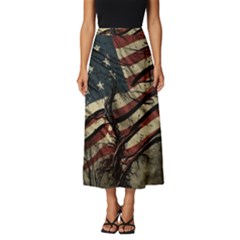 Flag Usa American Flag Classic Midi Chiffon Skirt