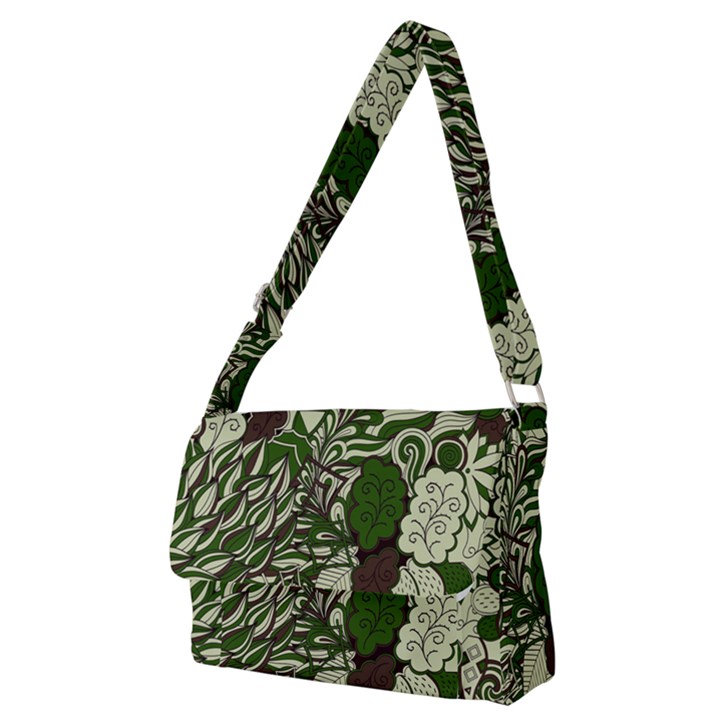 Texture Ornament Pattern Seamless Paisley Full Print Messenger Bag (M)