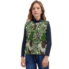 Texture Ornament Pattern Seamless Paisley Kid s Button Up Puffer Vest	