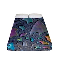 Glass Drops Rainbow Fitted Sheet (full/ Double Size) by uniart180623