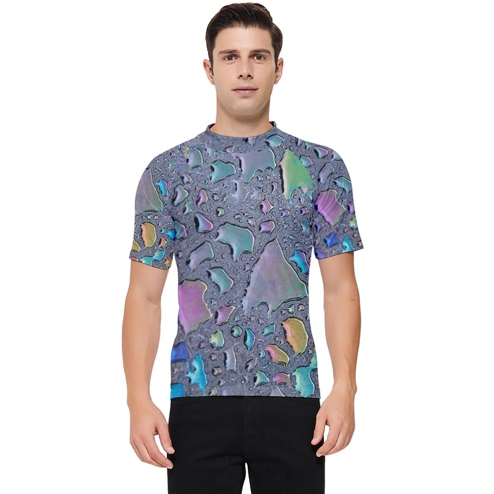 Glass Drops Rainbow Men s Short Sleeve Rash Guard