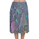 Glass Drops Rainbow Velvet Flared Midi Skirt View1