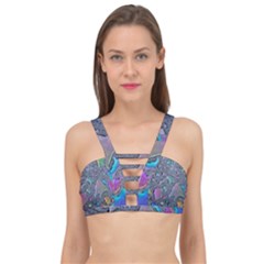 Glass Drops Rainbow Cage Up Bikini Top by uniart180623