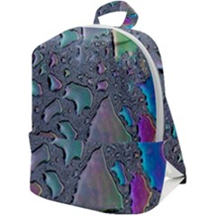 Glass Drops Rainbow Zip Up Backpack by uniart180623