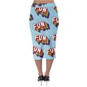 Fun Word Inscription Rainbow Pattern Midi Pencil Skirt View2