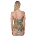 World Map Travel Pattern Architecture Camisole Leotard  View2