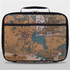 World Map Travel Pattern Architecture Full Print Lunch Bag by uniart180623