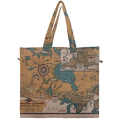 World Map Travel Pattern Architecture Canvas Travel Bag by uniart180623