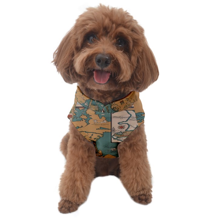 World Map Travel Pattern Architecture Dog Sweater