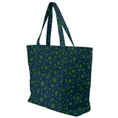 Green Patterns Lines Circles Texture Colorful Zip Up Canvas Bag by uniart180623