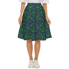 Green Patterns Lines Circles Texture Colorful Classic Short Skirt by uniart180623