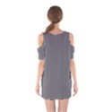 Stripe Line Pattern Black Lines Shoulder Cutout One Piece Dress View2