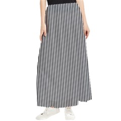 Stripe Line Pattern Black Lines Maxi Chiffon Skirt by Ravend