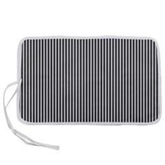 Stripe Line Pattern Black Lines Pen Storage Case (m) by Ravend