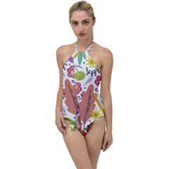 Flower Spring Go With The Flow One Piece Swimsuit by Ravend