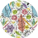 Flower Spring Wooden Puzzle Round View1