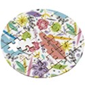 Flower Spring Wooden Puzzle Round View3