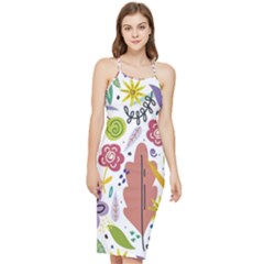 Flower Spring Bodycon Cross Back Summer Dress