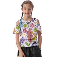 Flower Spring Kids  Butterfly Cutout Tee by Ravend