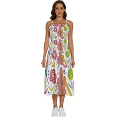 Flower Spring Sleeveless Shoulder Straps Boho Dress by Ravend