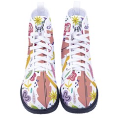 Flower Spring Kid s High-top Canvas Sneakers by Ravend