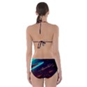 Night Sky Neon Spaceship Drawing Cut-Out One Piece Swimsuit View2