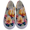 Prickly Pear Cactus Flower Plant Kids  Canvas Slip Ons View1