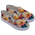 Prickly Pear Cactus Flower Plant Kids  Canvas Slip Ons View3