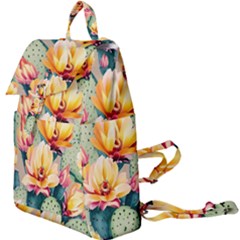 Prickly Pear Cactus Flower Plant Buckle Everyday Backpack by Ravend