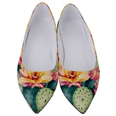 Prickly Pear Cactus Flower Plant Women s Low Heels by Ravend