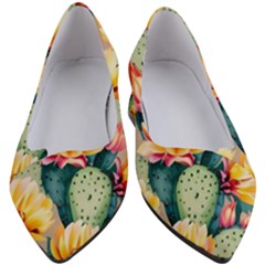 Prickly Pear Cactus Flower Plant Women s Block Heels  by Ravend