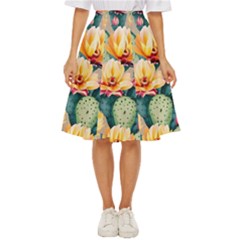 Prickly Pear Cactus Flower Plant Classic Short Skirt by Ravend