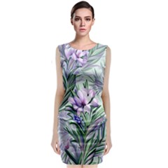 Beautiful Rosemary Floral Pattern Classic Sleeveless Midi Dress by Ravend