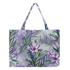 Beautiful Rosemary Floral Pattern Medium Tote Bag by Ravend