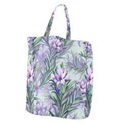 Beautiful Rosemary Floral Pattern Giant Grocery Tote by Ravend