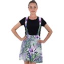 Beautiful Rosemary Floral Pattern Velvet Suspender Skater Skirt View1