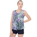 Beautiful Rosemary Floral Pattern Bubble Hem Chiffon Tank Top View1