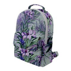 Beautiful Rosemary Floral Pattern Flap Pocket Backpack (large) by Ravend