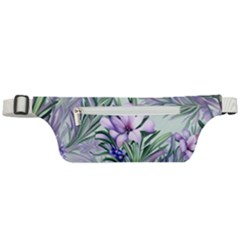 Beautiful Rosemary Floral Pattern Active Waist Bag by Ravend