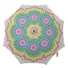 Mandala Pattern Rainbow Pride Hook Handle Umbrellas (small) by Ravend