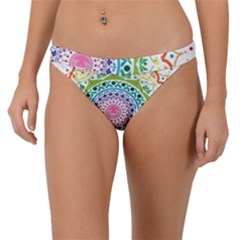 Mandala Pattern Rainbow Pride Band Bikini Bottoms by Ravend