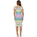 Mandala Pattern Rainbow Pride Off Shoulder Ruffle Split Hem Bodycon Dress View4