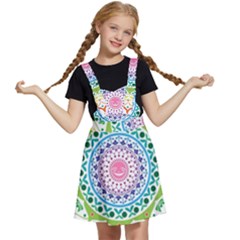 Mandala Pattern Rainbow Pride Kids  Apron Dress by Ravend