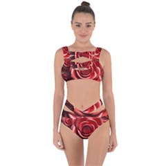 Roses Flowers Plant Bandaged Up Bikini Set  by Ravend