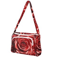 Roses Flowers Plant Front Pocket Crossbody Bag by Ravend