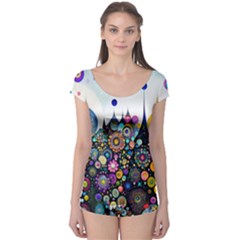 Flower Flowers Flora Floral Nature Watercolor Art Texture Boyleg Leotard  by Ravend