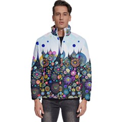 Flower Flowers Flora Floral Nature Watercolor Art Texture Men s Puffer Bubble Jacket Coat by Ravend