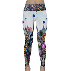 Flower Flowers Flora Floral Nature Watercolor Art Texture Lightweight Velour Classic Yoga Leggings by Ravend